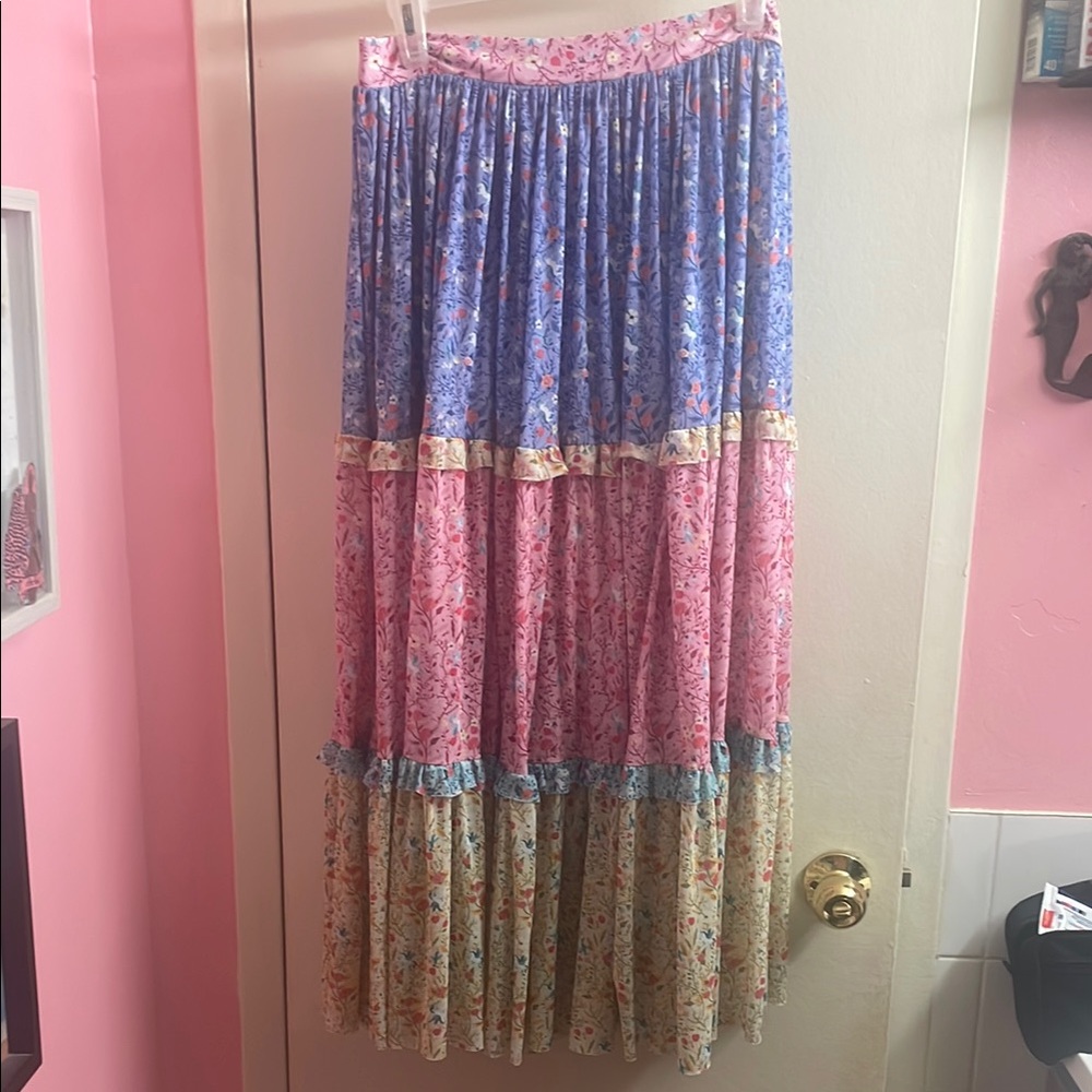 Unicorns and flower Maxi skirt for